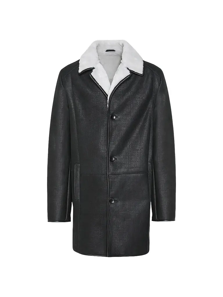 Gorski Men's Merino Shearling Lamb Stroller Jacket - Black | Image 1 Gorski Men's Merino Shearling Lamb Stroller Jacket - Black | Image 1