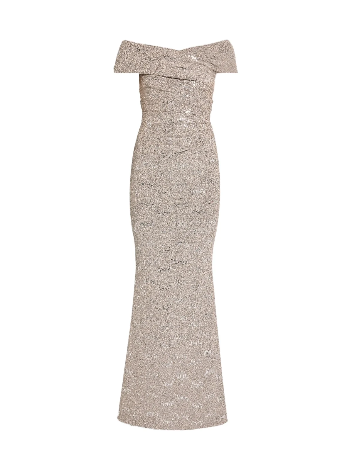 Women's Sequin Jersey Off-the-Shoulder Gown Women's Sequin Jersey Off-the-Shoulder Gown