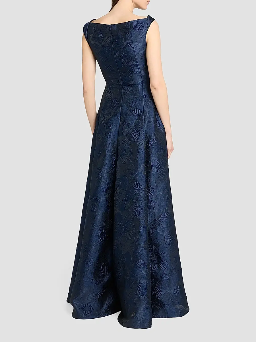 Talbot Runhof Women's Floral Jacquard Ballgown | Thumbnail 3