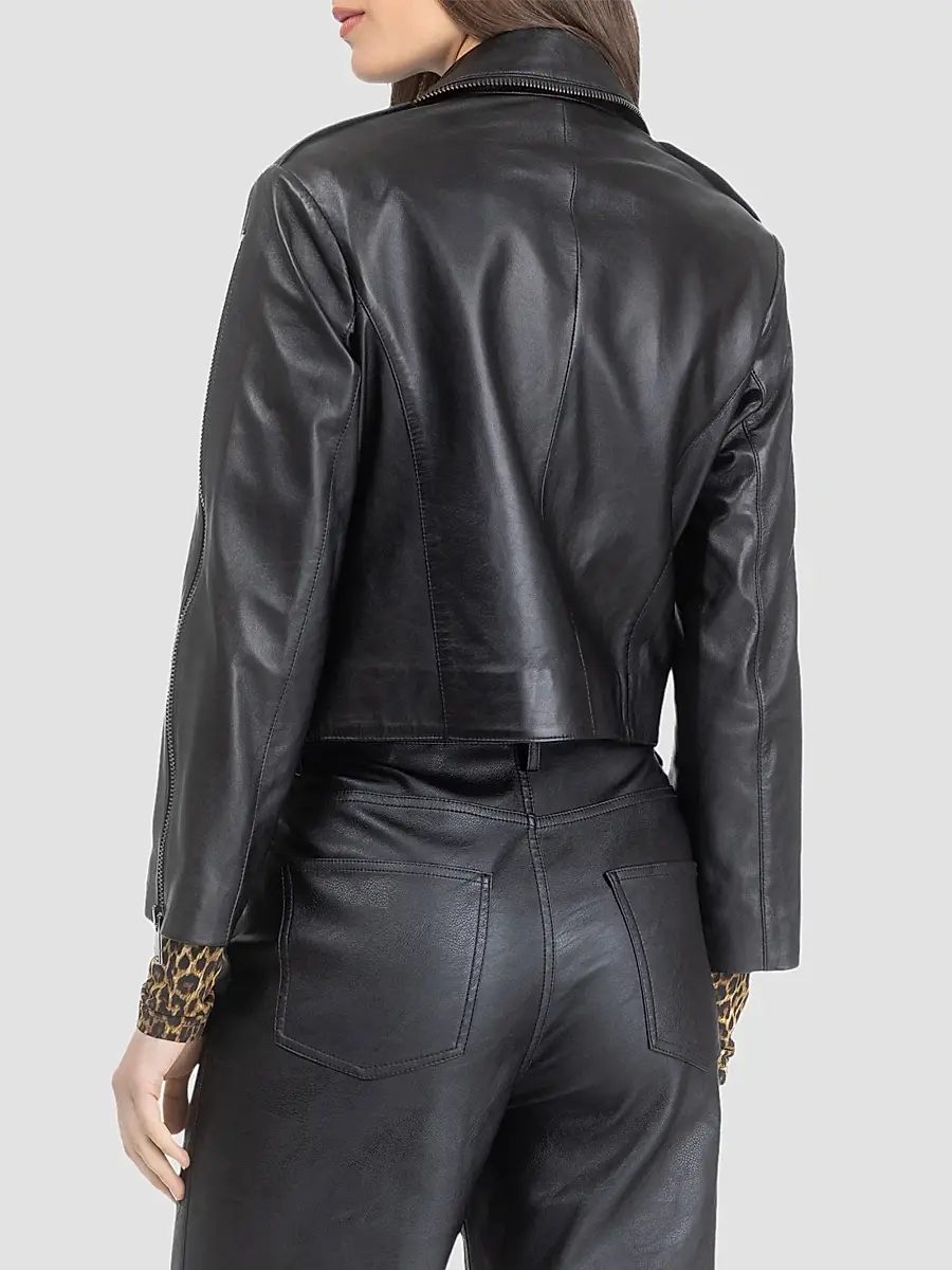 Gorski Women's Select Leather Moto Jacket | Thumbnail 5 Gorski Women's Select Leather Moto Jacket | Thumbnail 5