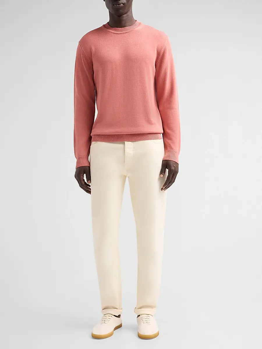 Saks Fifth Avenue Men's COLLECTION Cotton Crewneck Sweater | Thumbnail 2 Saks Fifth Avenue Men's COLLECTION Cotton Crewneck Sweater | Thumbnail 2