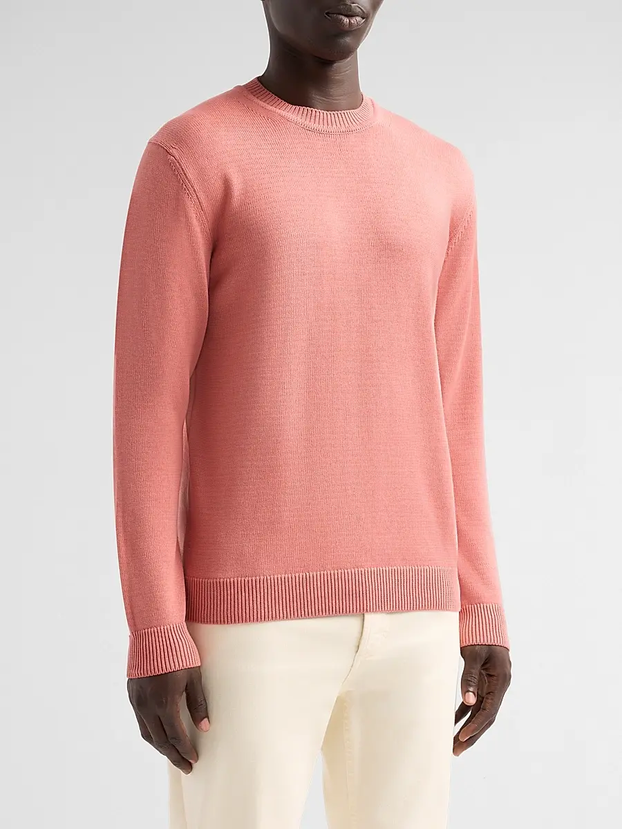 Saks Fifth Avenue Men's COLLECTION Cotton Crewneck Sweater | Thumbnail 4 Saks Fifth Avenue Men's COLLECTION Cotton Crewneck Sweater | Thumbnail 4