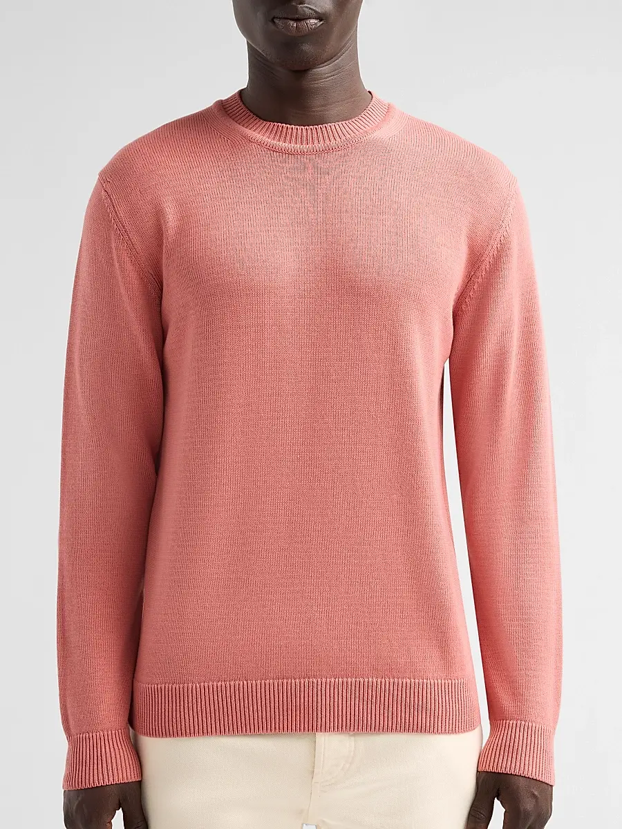 Saks Fifth Avenue Men's COLLECTION Cotton Crewneck Sweater | Thumbnail 5 Saks Fifth Avenue Men's COLLECTION Cotton Crewneck Sweater | Thumbnail 5