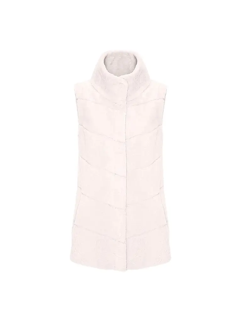 Gorski Women's Reversible Textured Shearling Lamb Vest - Cream - Size Small | Image 1 Gorski Women's Reversible Textured Shearling Lamb Vest - Cream - Size Small | Image 1