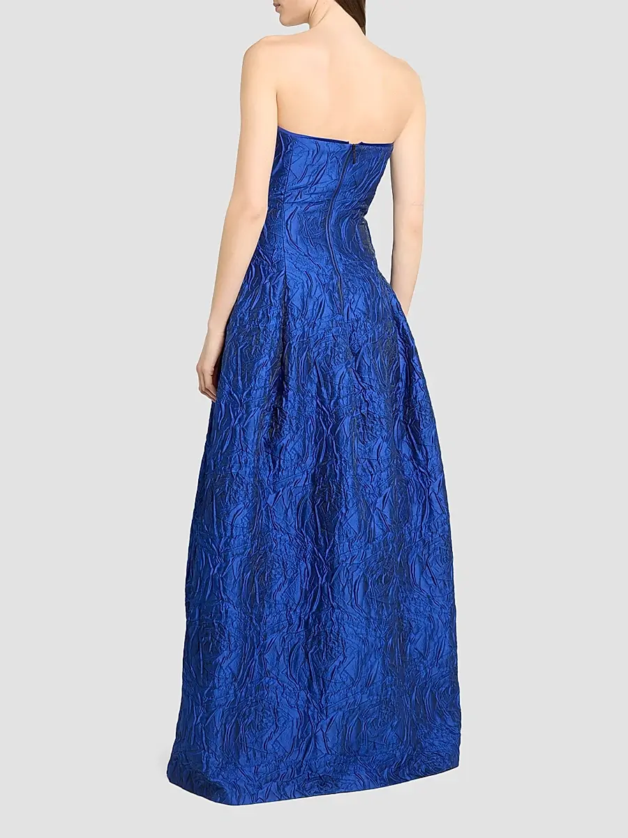 Talbot Runhof Women's Jacquard Strapless Stole | Thumbnail 3