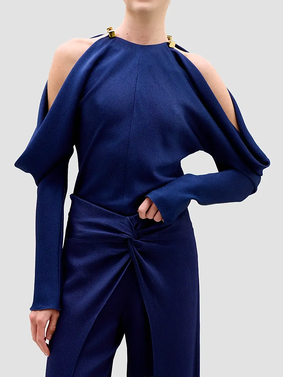 Silvia Tcherassi Women's Kina Hammered Satin Blouse | Thumbnail 4 Silvia Tcherassi Women's Kina Hammered Satin Blouse | Thumbnail 4