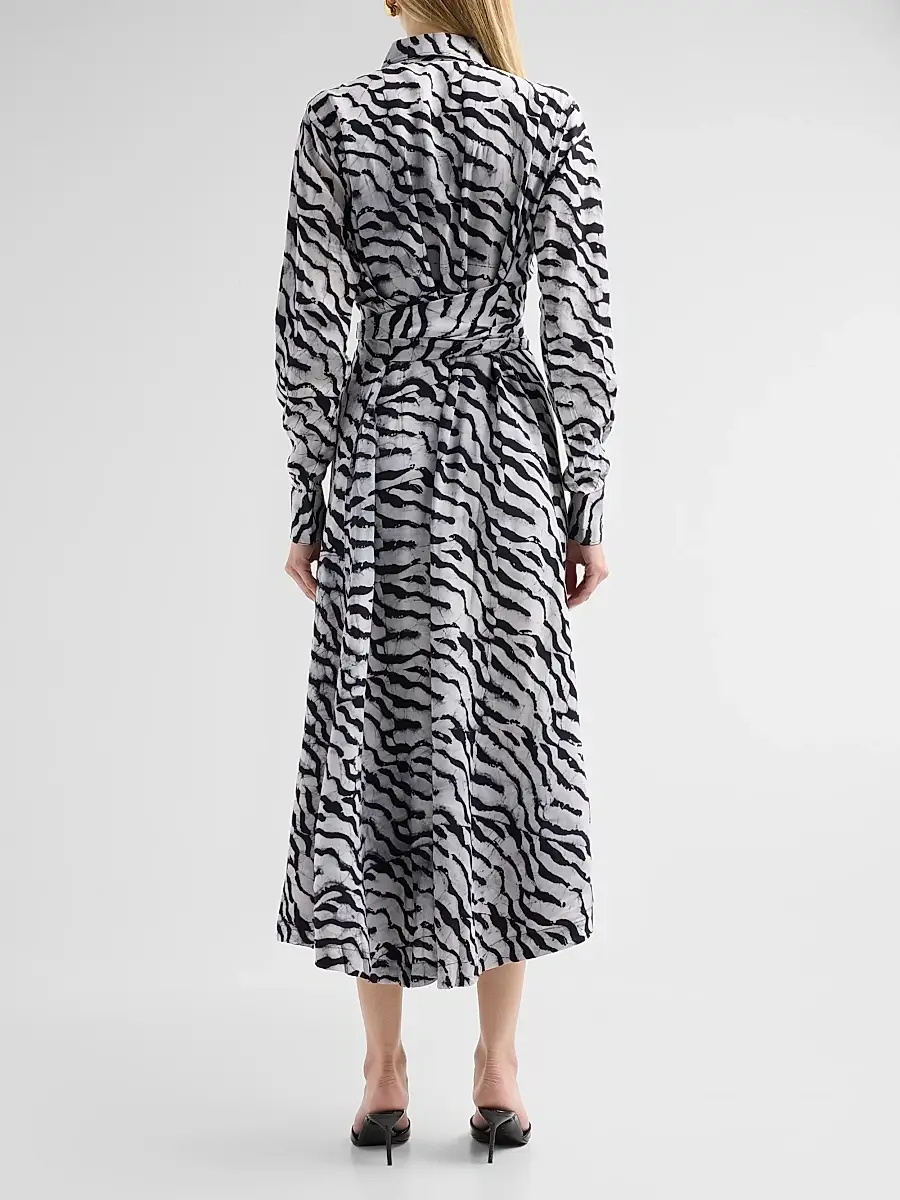 Elisamama Women's Isla Printed Tie-Waist Midi Dress | Thumbnail 3 Elisamama Women's Isla Printed Tie-Waist Midi Dress | Thumbnail 3