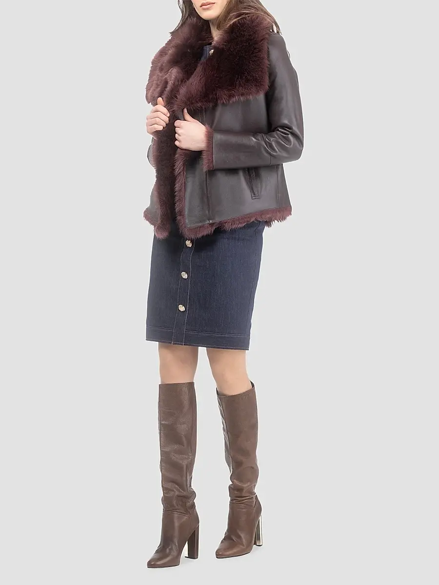 Gorski Women's Toscana Shearling Lamb Reversible Coat | Thumbnail 2 Gorski Women's Toscana Shearling Lamb Reversible Coat | Thumbnail 2