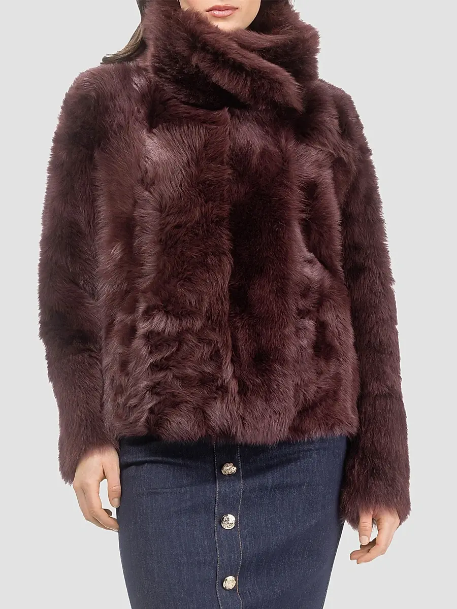 Gorski Women's Toscana Shearling Lamb Reversible Coat | Thumbnail 3 Gorski Women's Toscana Shearling Lamb Reversible Coat | Thumbnail 3