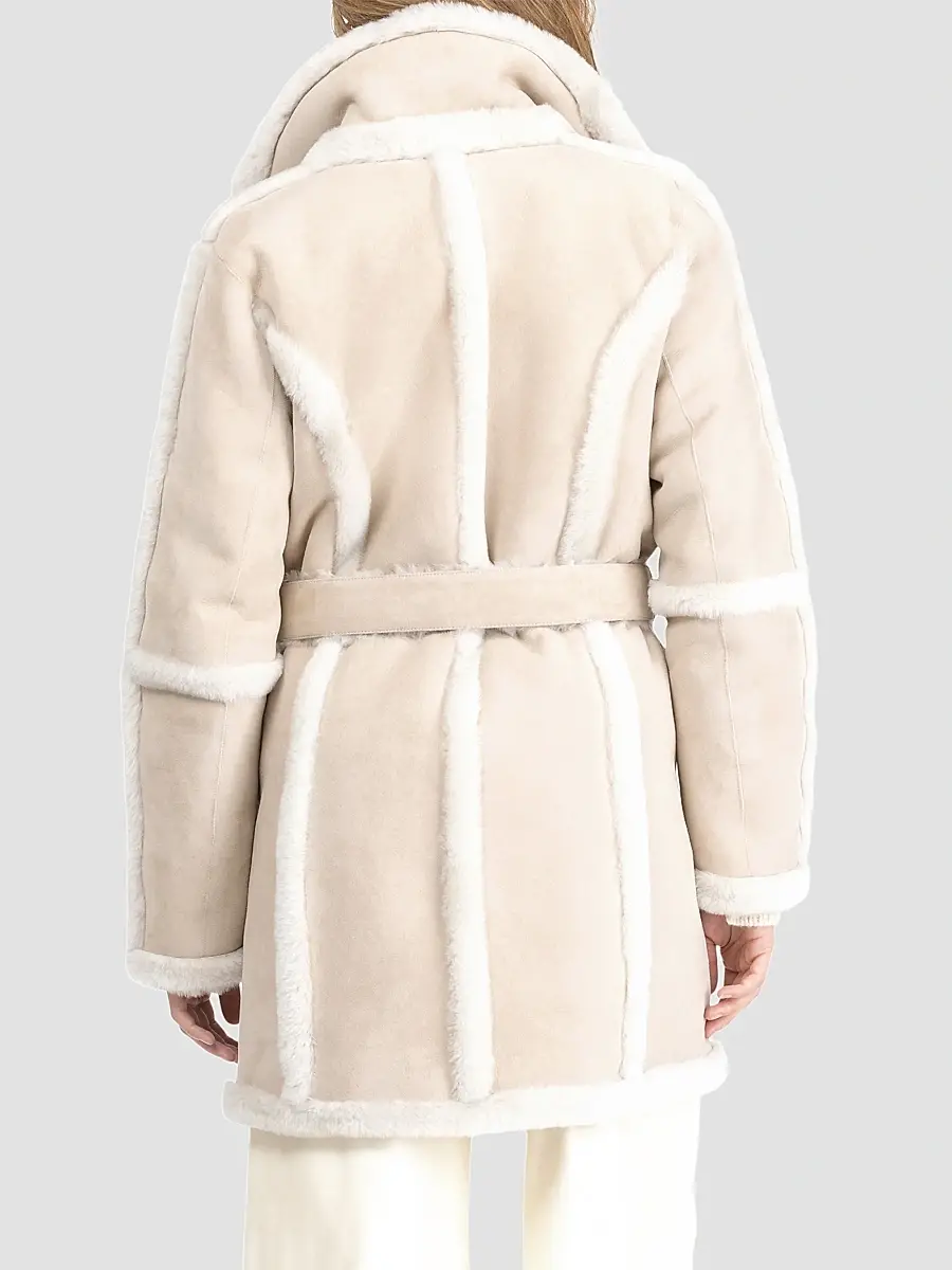 Gorski Women's Merino Shearling Lamb Stroller with Spill Seam Belt | Thumbnail 4 Gorski Women's Merino Shearling Lamb Stroller with Spill Seam Belt | Thumbnail 4