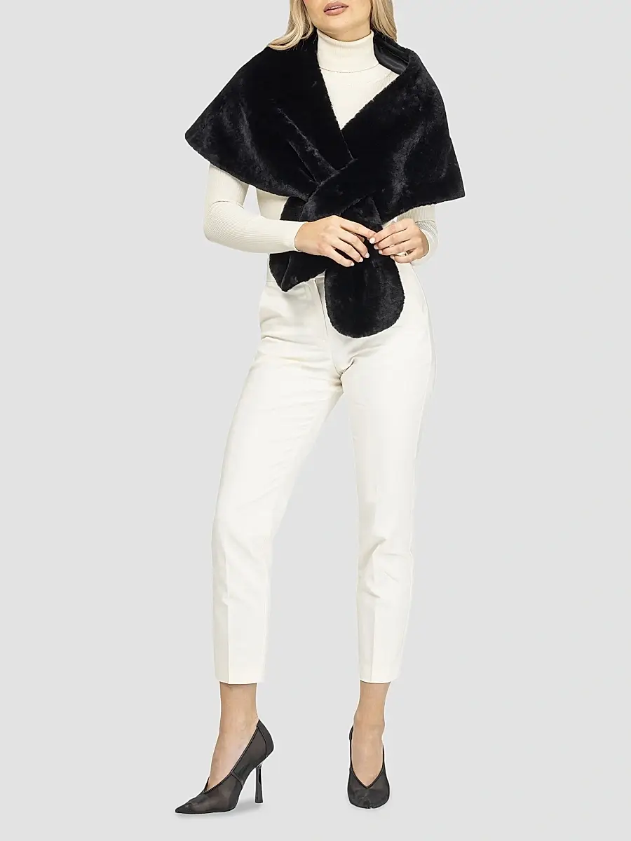 Gorski Women's Select Shearling Lamb Stole | Thumbnail 2 Gorski Women's Select Shearling Lamb Stole | Thumbnail 2