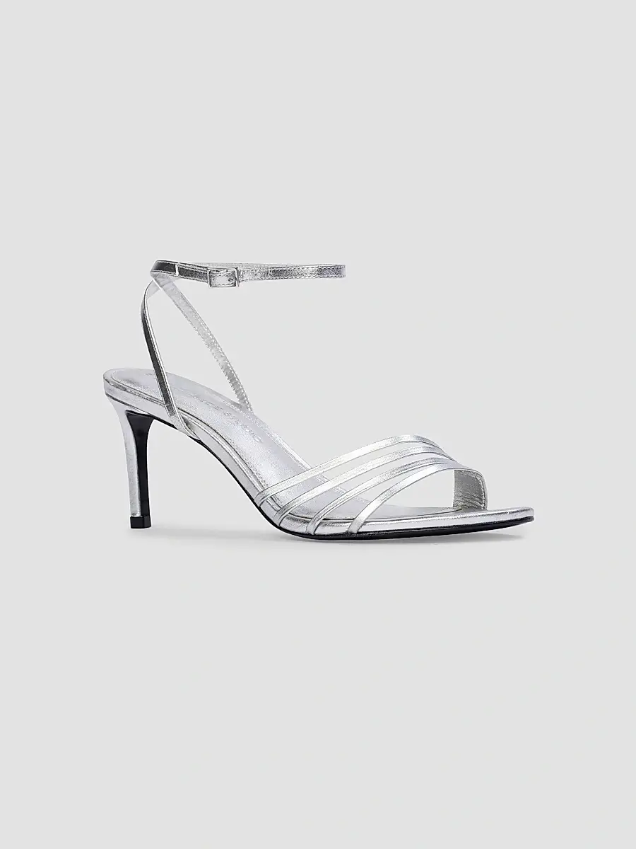 Black Suede Studio Women's Ella 70MM Metallic Sandals | Thumbnail 2