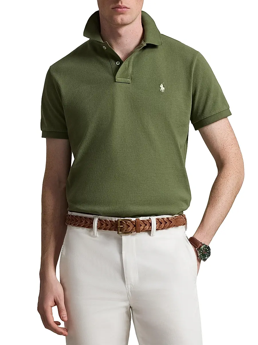 Polo Ralph Lauren Men's Custom-Slim-Fit Mesh Polo Shirt | Thumbnail 3