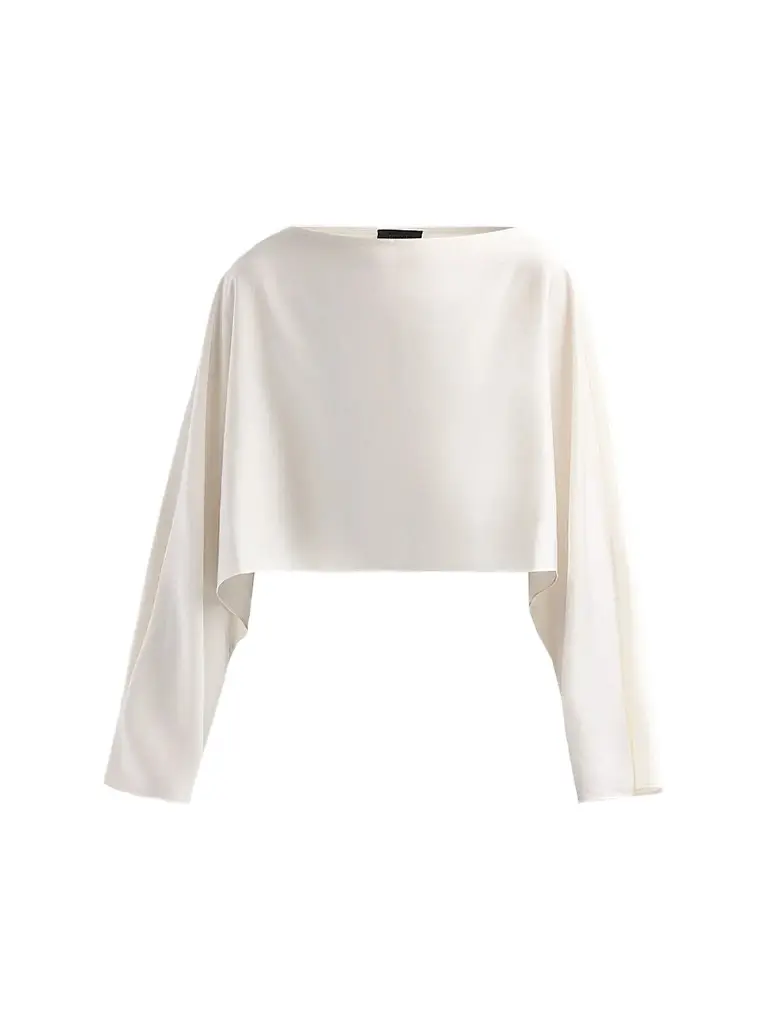 Women's Satin Boatneck Caftan Top