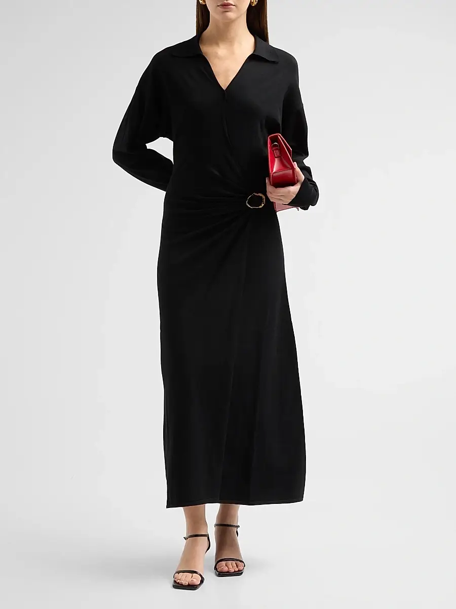 Altuzarra Women's Ellington Faux-Wrap Midi Dress | Thumbnail 2 Altuzarra Women's Ellington Faux-Wrap Midi Dress | Thumbnail 2