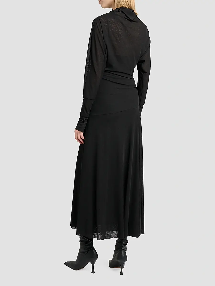 Proenza Schouler Women's Golda Draped Jersey Midi Dress | Thumbnail 3 Proenza Schouler Women's Golda Draped Jersey Midi Dress | Thumbnail 3