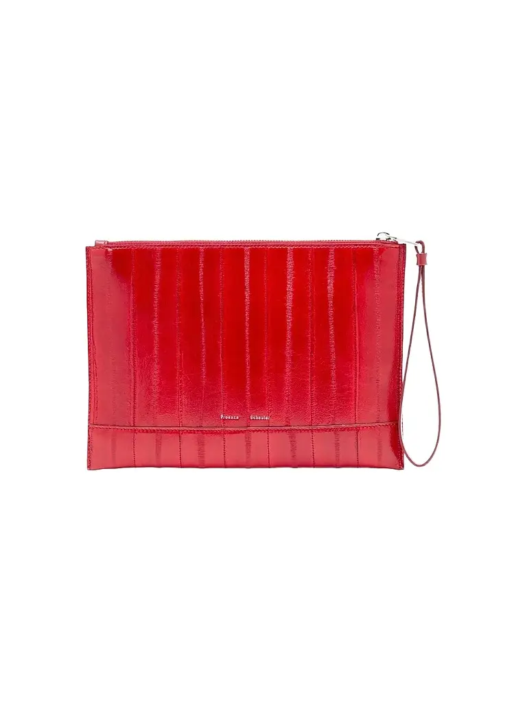 Proenza Schouler Women's Zip Eel Pouch - Red | Image 1 Proenza Schouler Women's Zip Eel Pouch - Red | Image 1