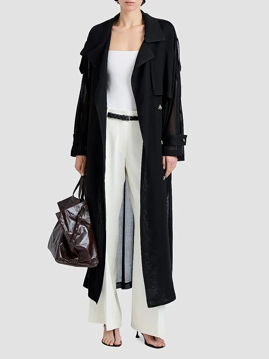 Proenza Schouler Women's Esha Sheer Wool Coat | Thumbnail 2 Proenza Schouler Women's Esha Sheer Wool Coat | Thumbnail 2