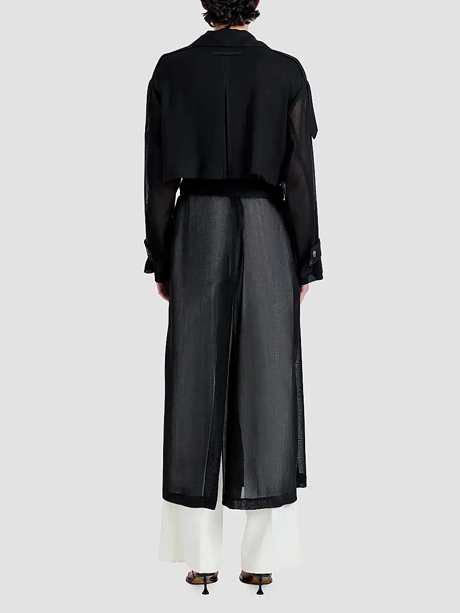 Proenza Schouler Women's Esha Sheer Wool Coat | Thumbnail 3 Proenza Schouler Women's Esha Sheer Wool Coat | Thumbnail 3
