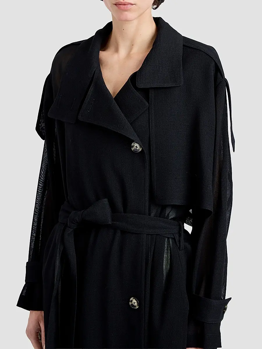 Proenza Schouler Women's Esha Sheer Wool Coat | Thumbnail 4 Proenza Schouler Women's Esha Sheer Wool Coat | Thumbnail 4