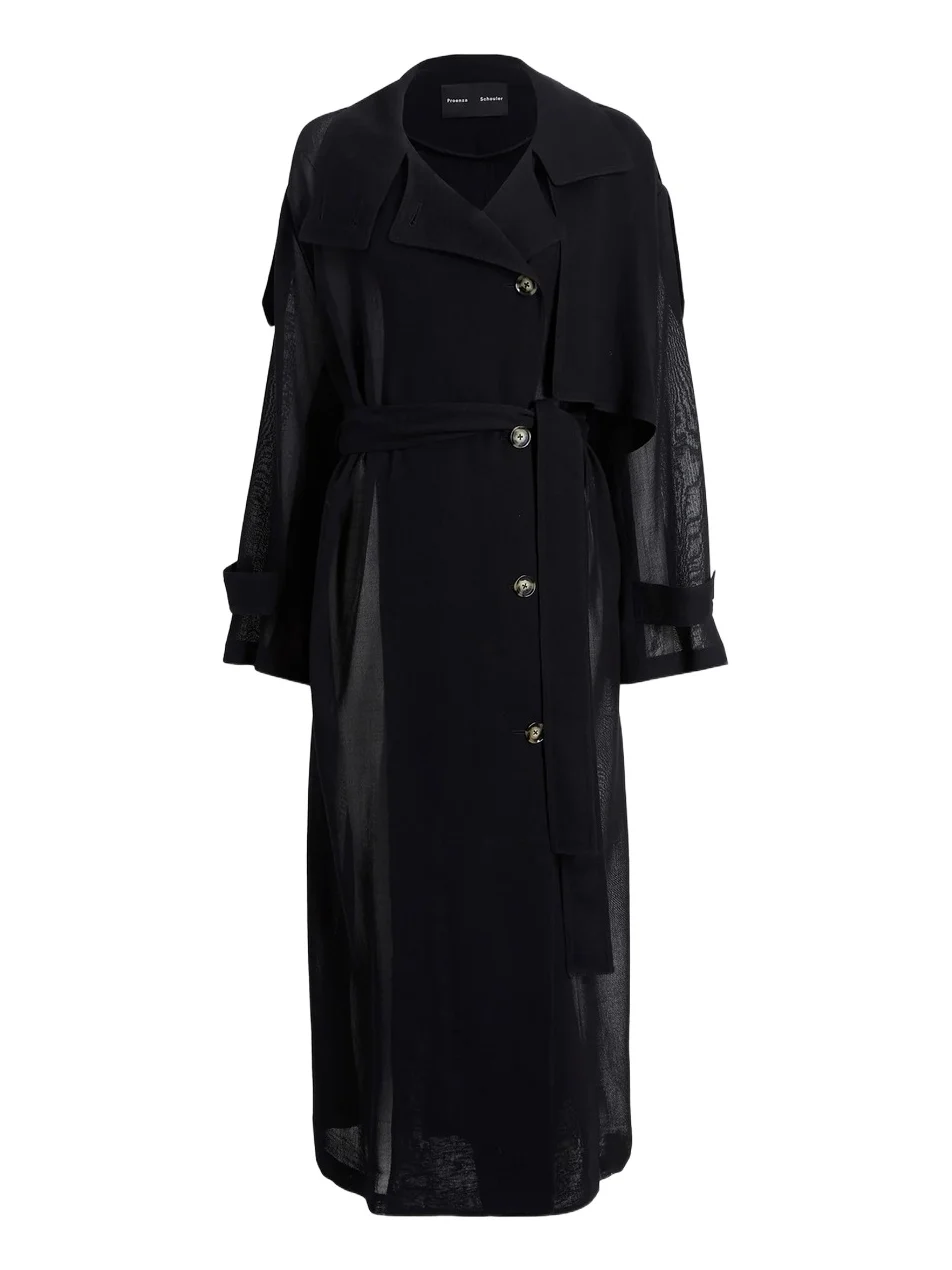 Proenza Schouler Women's Esha Sheer Wool Coat