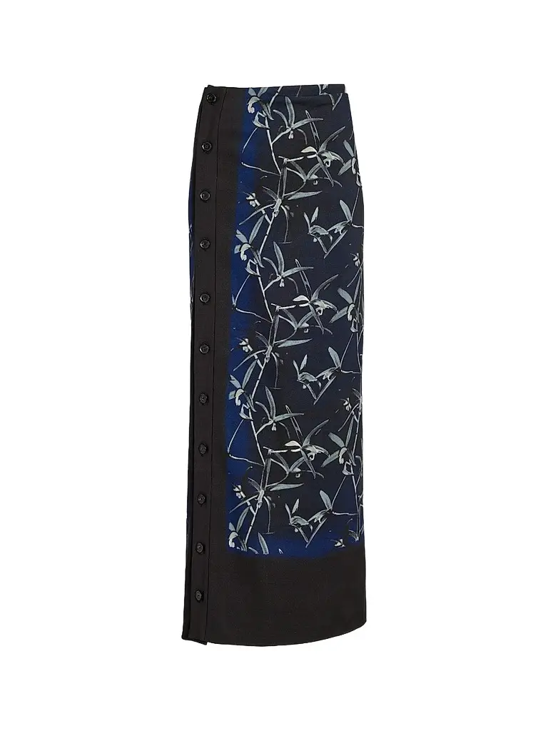 Proenza Schouler Women's Anais Printed Maxi Skirt - Ink Multi | Image 1 Proenza Schouler Women's Anais Printed Maxi Skirt - Ink Multi | Image 1