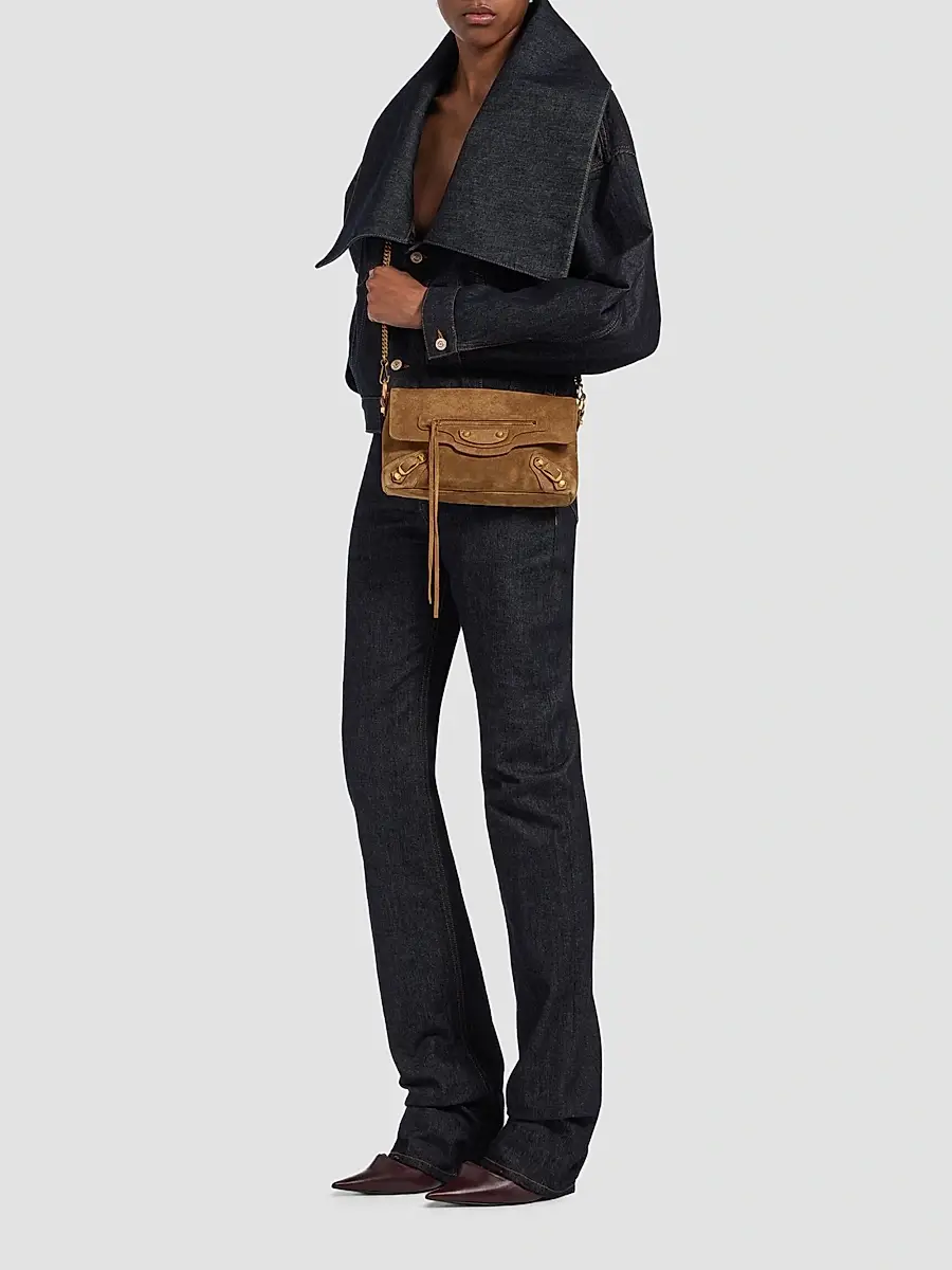 Balenciaga Women's Le City Clutch with Chain - Camel | Thumbnail 2