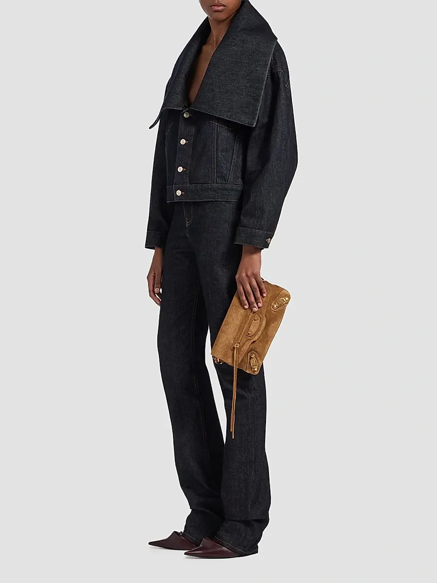 Balenciaga Women's Le City Clutch with Chain - Camel | Thumbnail 3