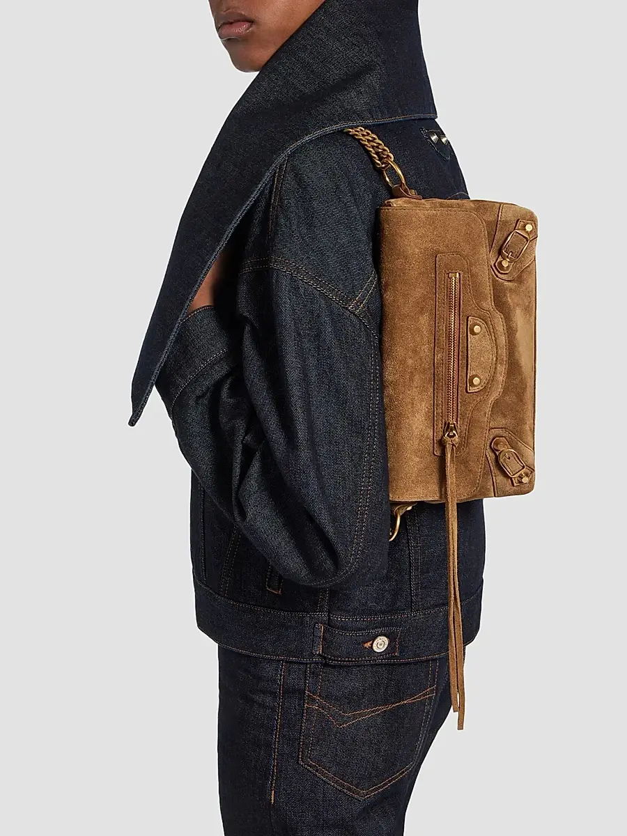 Balenciaga Women's Le City Clutch with Chain - Camel | Thumbnail 4