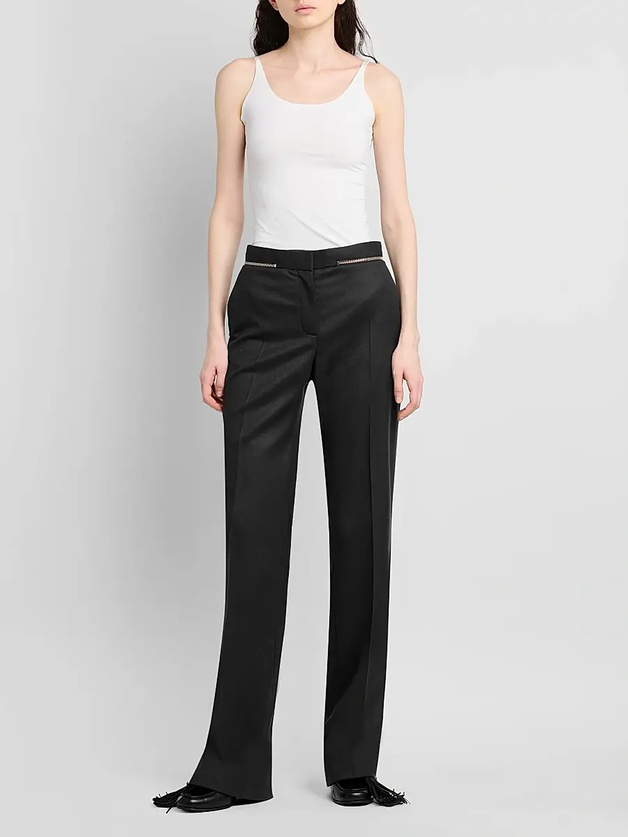 Stella McCartney Women's Zip-Detail Straight-Leg Pants | Thumbnail 2 Stella McCartney Women's Zip-Detail Straight-Leg Pants | Thumbnail 2