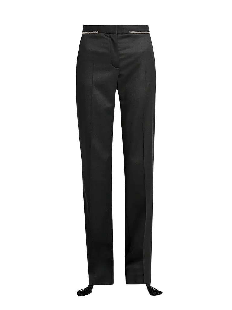 Stella McCartney Women's Zip-Detail Straight-Leg Pants - Black | Image 1 Stella McCartney Women's Zip-Detail Straight-Leg Pants - Black | Image 1