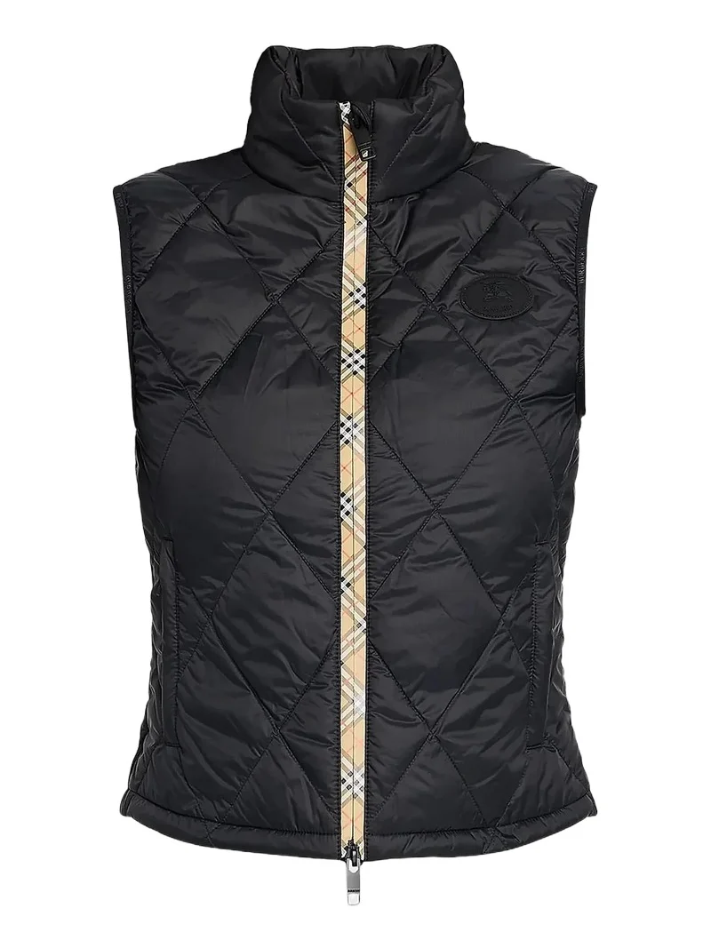 Burberry Women's Cheswick Check-Placket Quilted Vest
