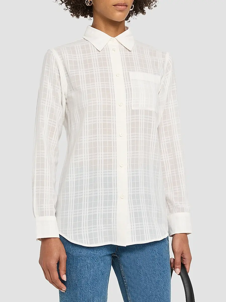 Burberry Women's Emma Check Cotton Shirt | Thumbnail 4 Burberry Women's Emma Check Cotton Shirt | Thumbnail 4