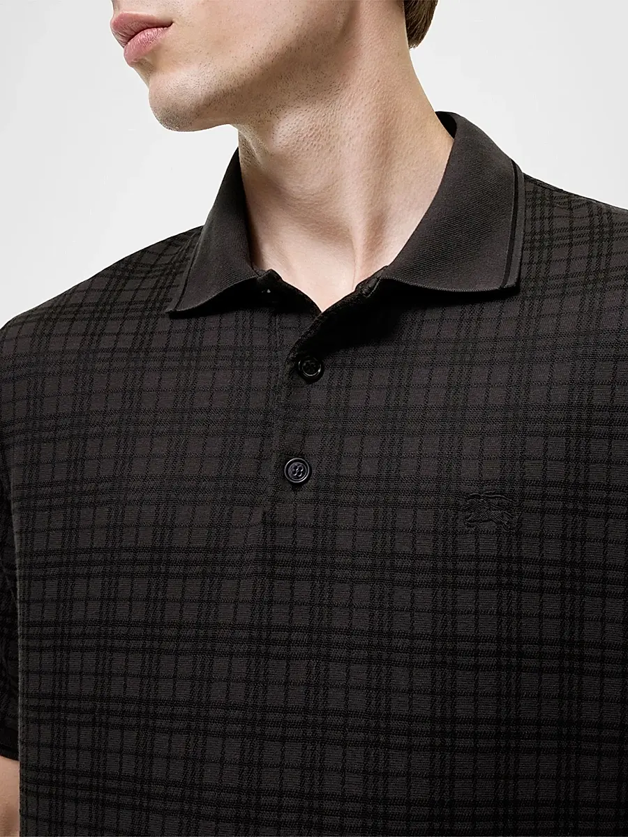 Burberry Men's Pelham Check Polo Shirt | Thumbnail 3 Burberry Men's Pelham Check Polo Shirt | Thumbnail 3