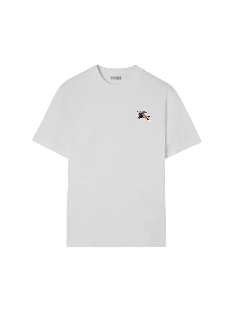 Burberry Men's Seth TFG EKD Crewneck T-Shirt - Chalk | Image 1 Burberry Men's Seth TFG EKD Crewneck T-Shirt - Chalk | Image 1