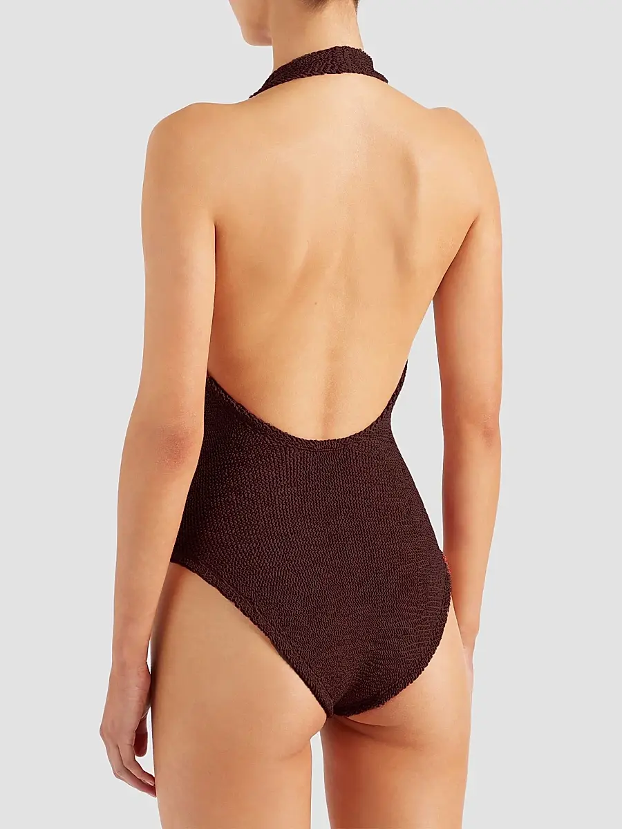 Hunza G Women's Sandy Open-Back One-Piece Swimsuit | Thumbnail 4 Hunza G Women's Sandy Open-Back One-Piece Swimsuit | Thumbnail 4