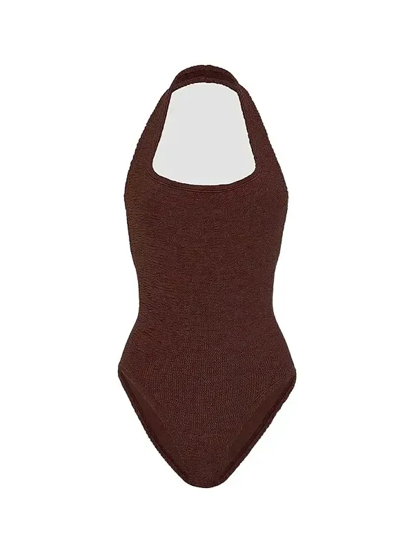 Women's Sandy Open-Back One-Piece Swimsuit