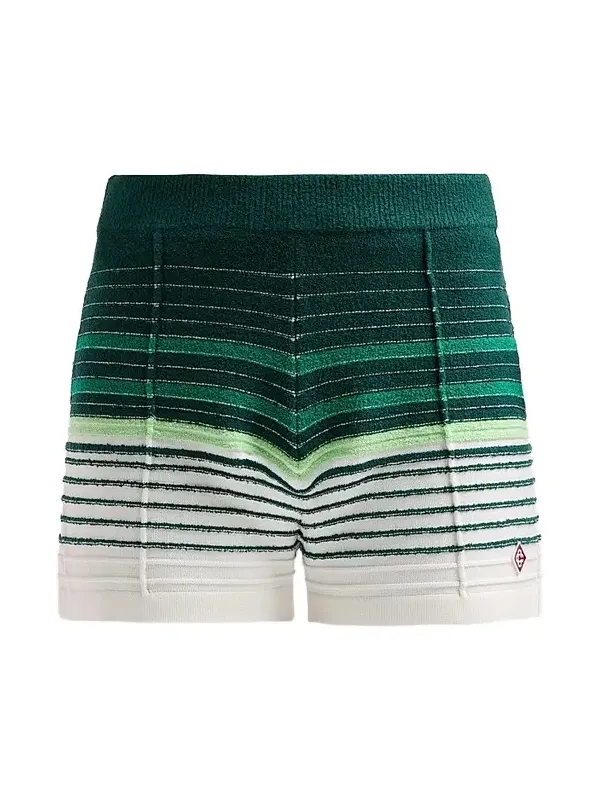 Casablanca Women's Bouclé Striped Cotton-Blend Shorts