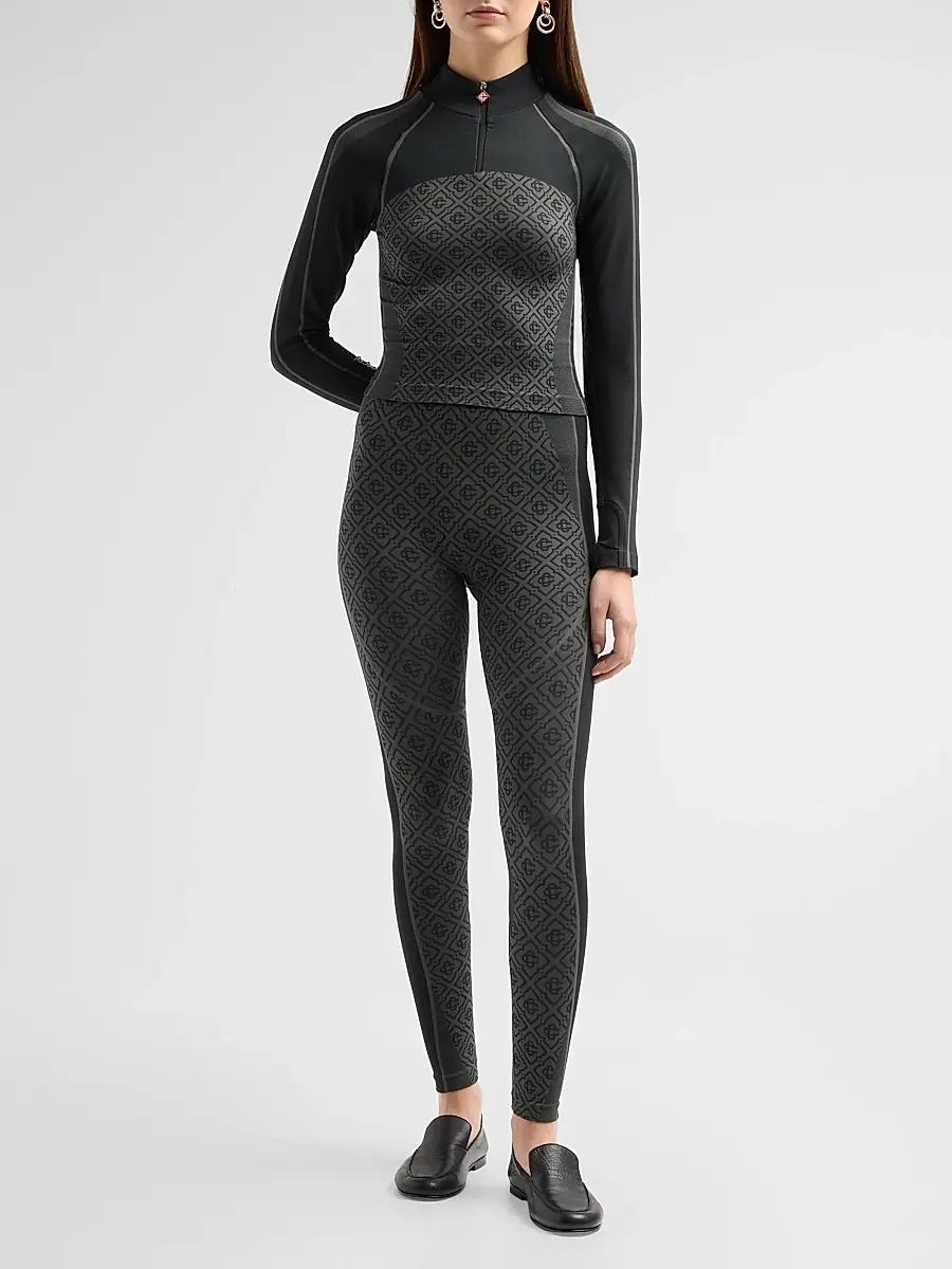 Casablanca Women's Seamless Monogram Leggings | Thumbnail 2 Casablanca Women's Seamless Monogram Leggings | Thumbnail 2