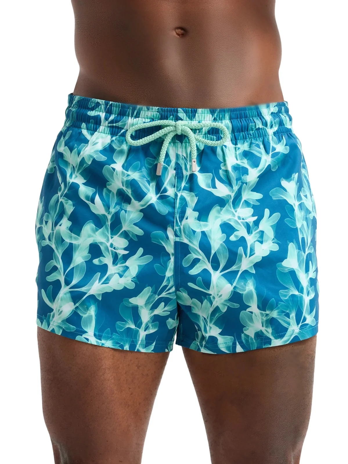 Vilebrequin Men's X-Ray Seaweed Stretch Swim Shorts