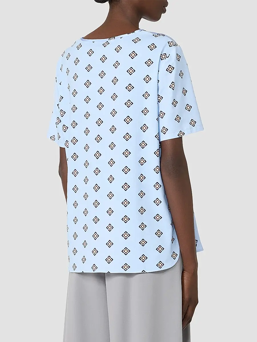 MM Max Mara Women's Printed Cotton Jersey Blouse | Thumbnail 4 MM Max Mara Women's Printed Cotton Jersey Blouse | Thumbnail 4