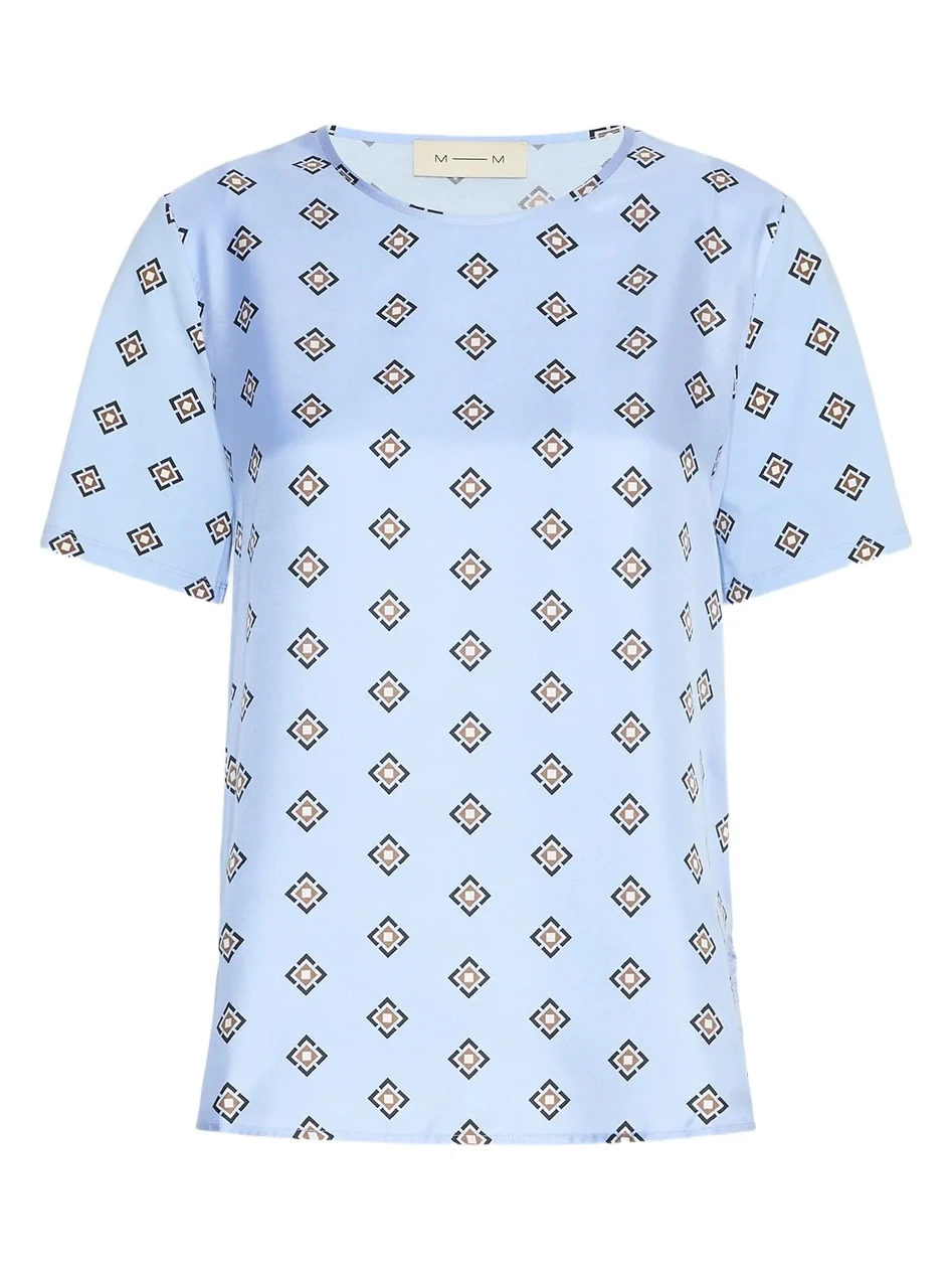 MM Max Mara Women's Printed Cotton Jersey Blouse