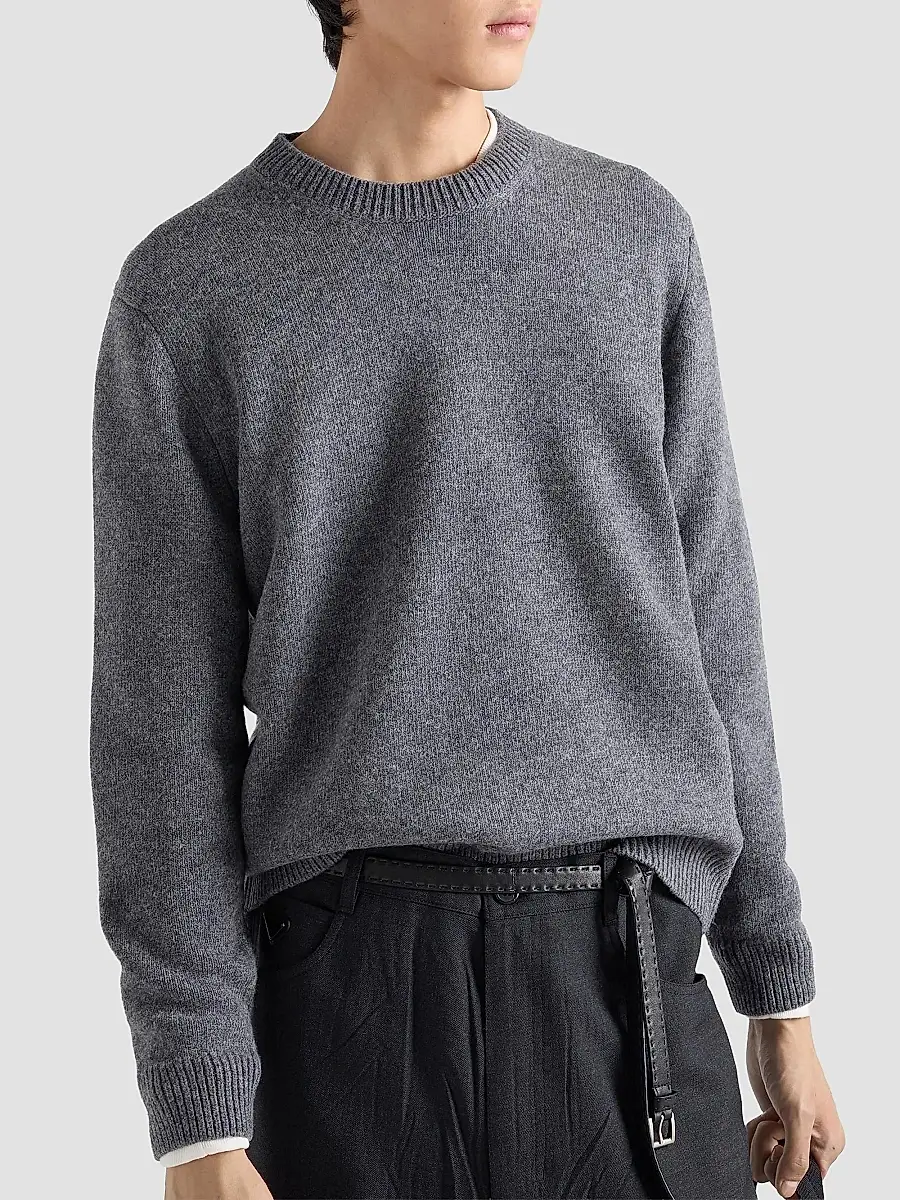 Prada Men's Wool Crewneck Sweater | Thumbnail 3