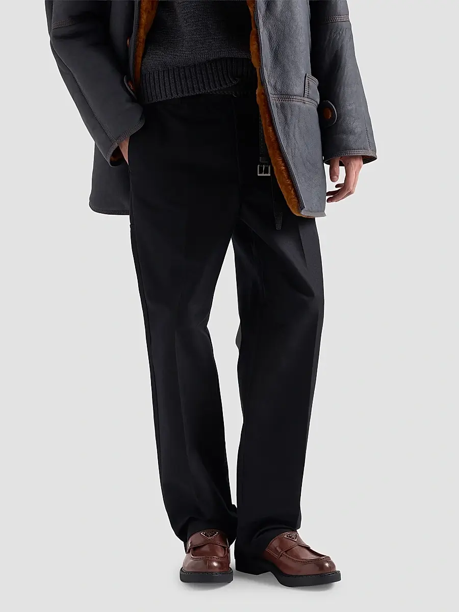 Prada Men's Chocolate Aged Leather Loafers | Thumbnail 6