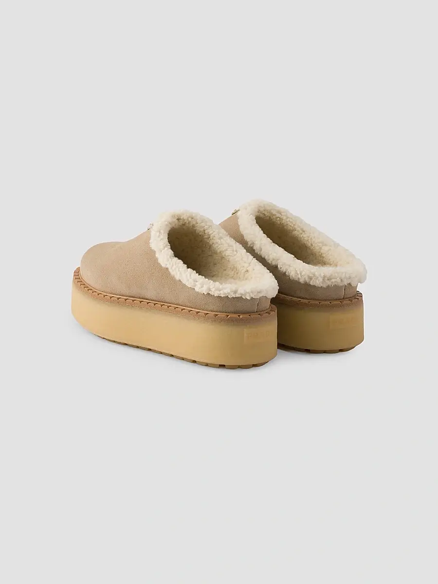 Prada Women's Suede Slippers | Thumbnail 3