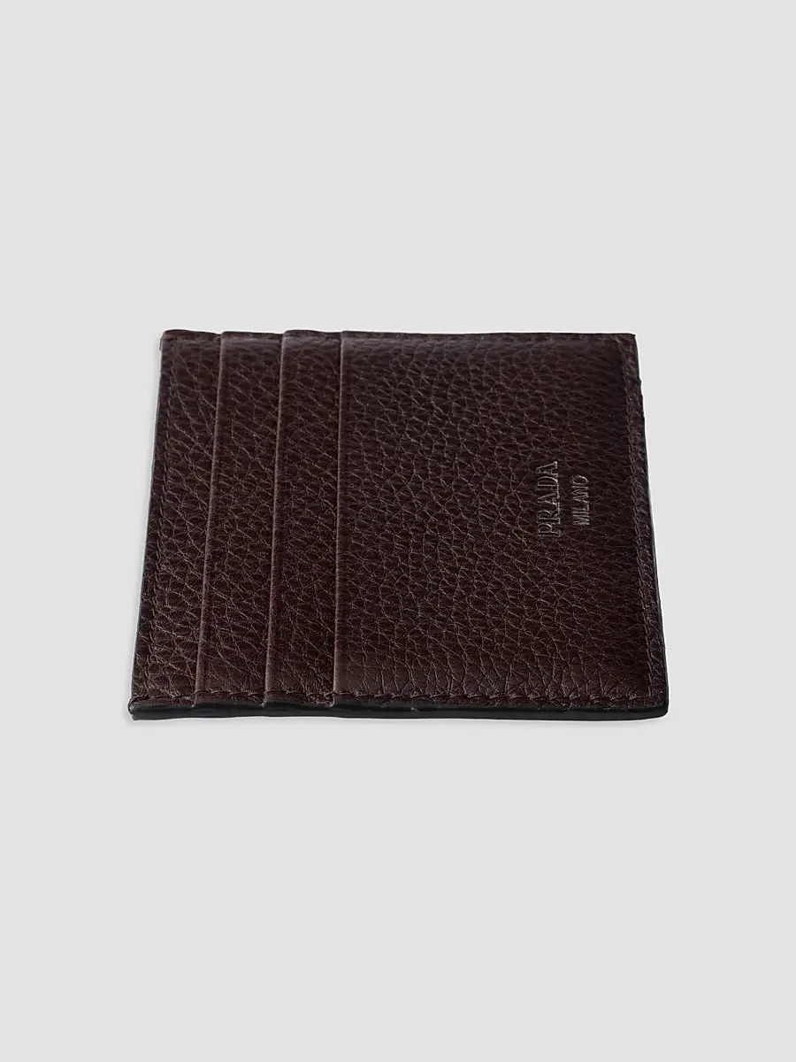 Prada Men's Leather Card Holder | Thumbnail 2 Prada Men's Leather Card Holder | Thumbnail 2