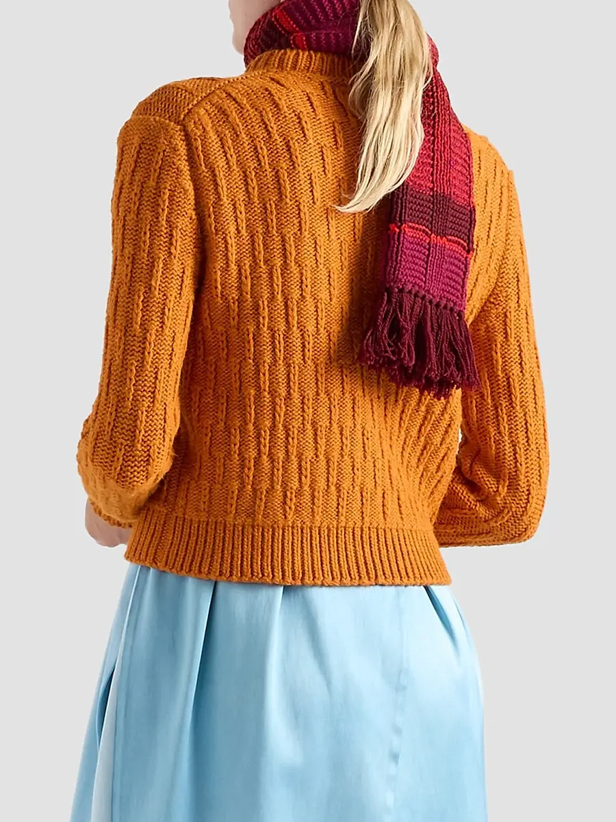 Prada Women's Wool and Alpaca Cardigan - Orange | Thumbnail 4 Prada Women's Wool and Alpaca Cardigan - Orange | Thumbnail 4