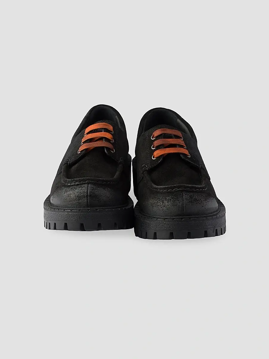 Prada Men's Waxed Suede Lace-up Shoes | Thumbnail 4