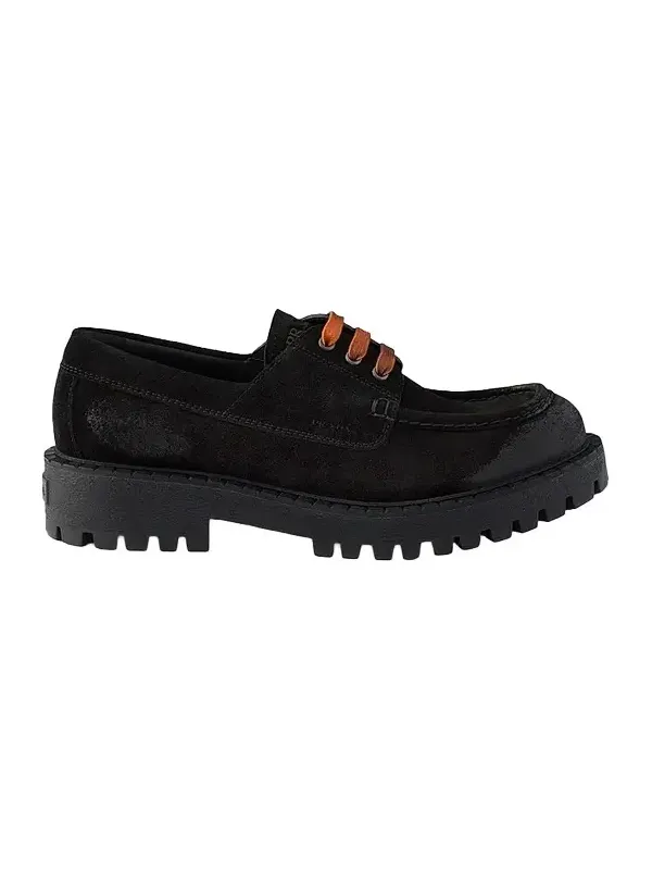 Prada Men's Waxed Suede Lace-up Shoes