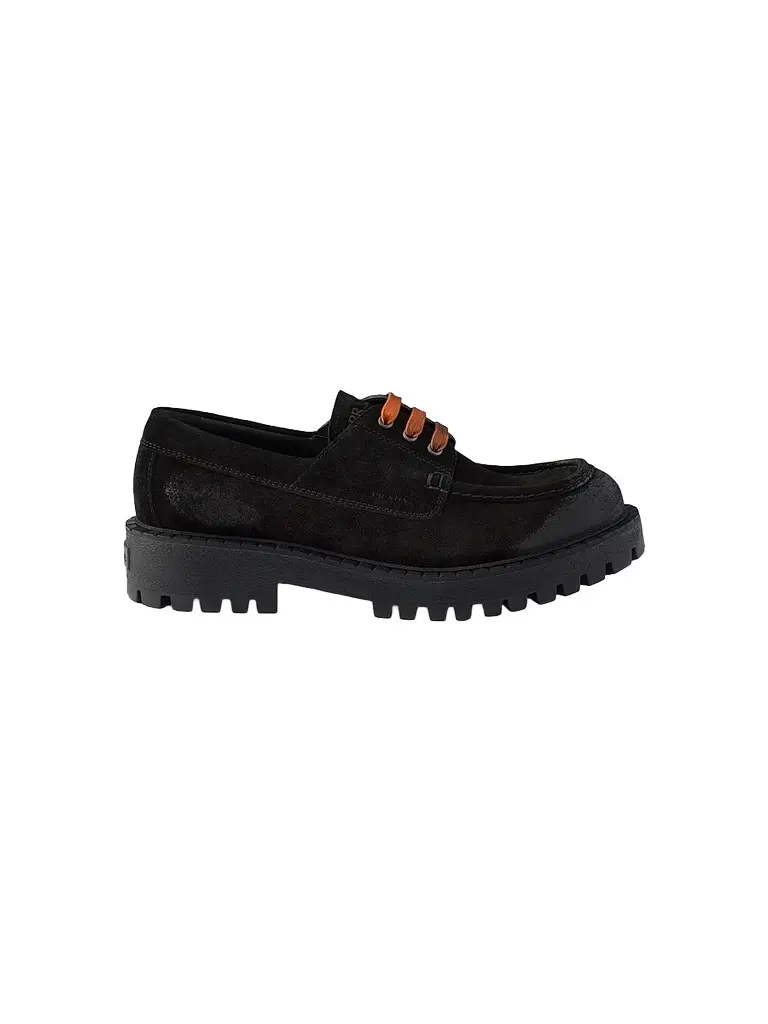 Prada Men's Waxed Suede Lace-Up Shoes - Black | Image 1 Prada Men's Waxed Suede Lace-Up Shoes - Black | Image 1
